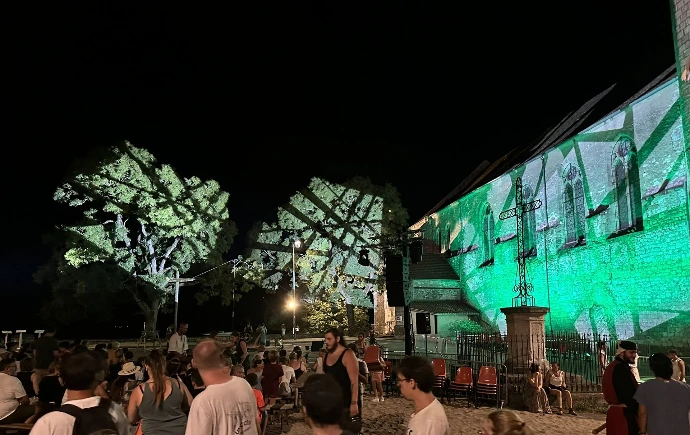 Projection architectural avec des gobo et de la couleur verte